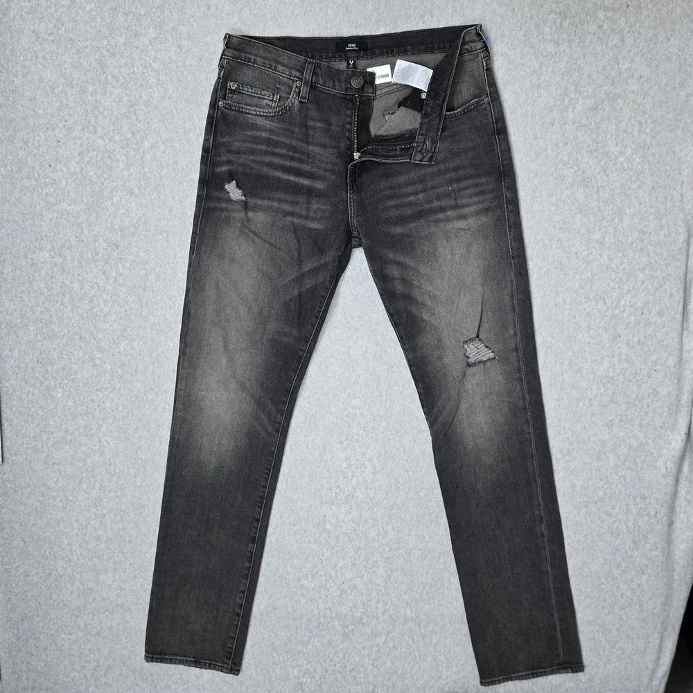 True‎ Religion Men Jeans 32 Gray Denim GENO Relaxed Slim 33